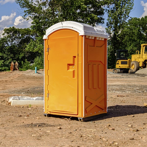 how often are the portable restrooms cleaned and serviced during a rental period in Grantsburg IN